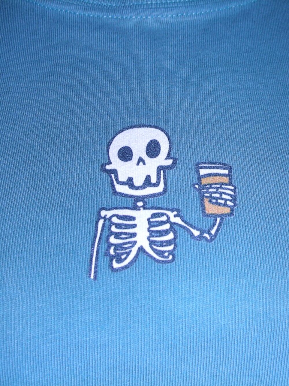 Life‎ Is Good Green Skeleton Beer Graphic Tee Small Casual T-Shirt